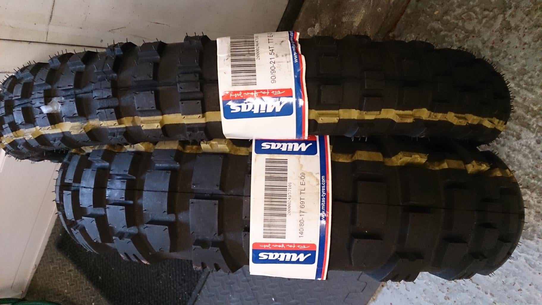 For Sale: MITAS E-09 FRONT AND REAR TYRES for sale